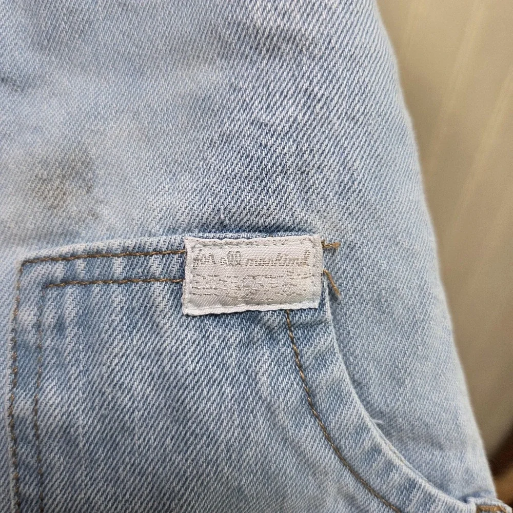 7 For All Mankind Overall Dress Girls 18-24 Months Blue Denim Pocket Jumper
